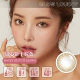 戈洛迪GLOW LOUDEY半年抛甜心饼干棕彩色隐形眼镜1片装