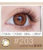 EYEQUE小豹纹203蜜语棕日抛美瞳10片装小直径混血自然韩国进口隐形眼镜