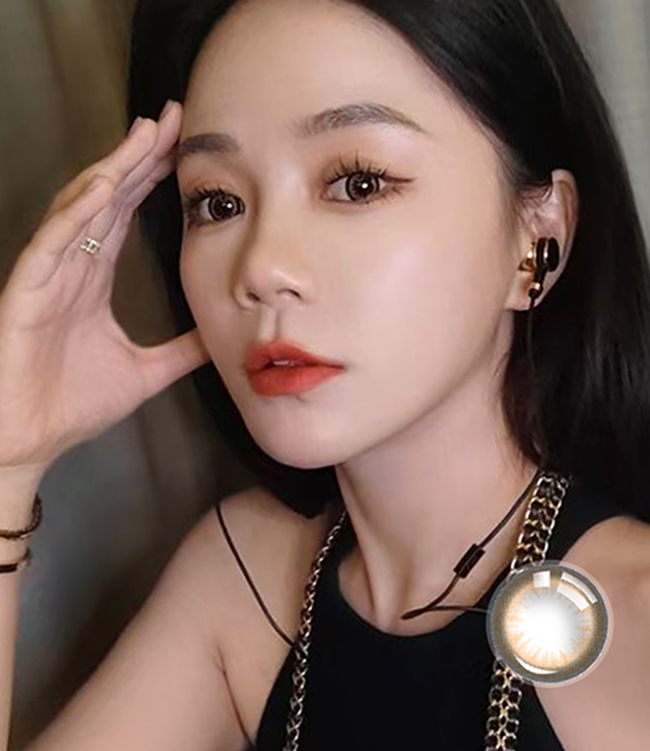[超薄非离子10片]Eyeque爱可优粉水美瞳日抛高度数103人间半杯新升级