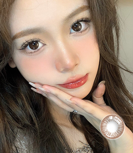 [超薄非离子10片]Eyeque爱可优粉水美瞳日抛高度数104氤氲气泡新升级