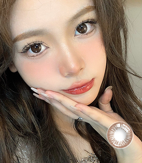 [超薄非离子10片]Eyeque爱可优粉水美瞳日抛高度数104氤氲气泡新升级
